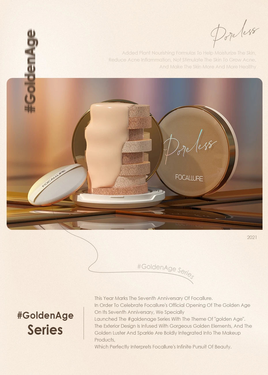 FOCALLURE Waterproof Matte Air Cushion Poreless BB＆CC Cream in USA