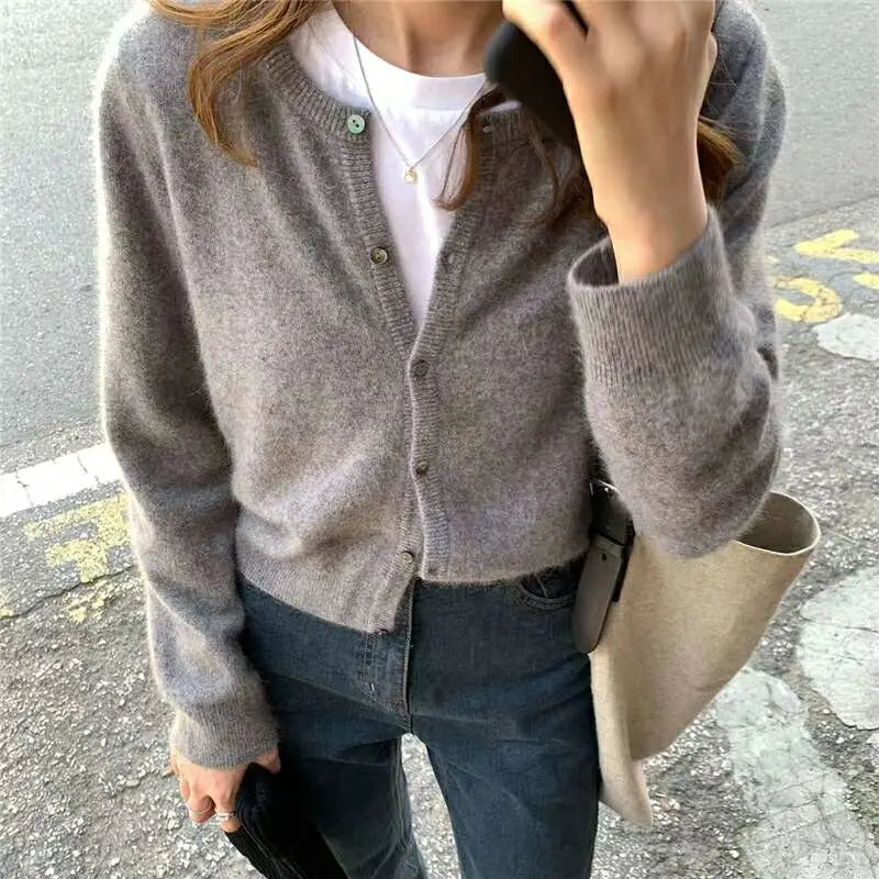 Cashmere Sweater Cardigan Women Single Breasted in USA