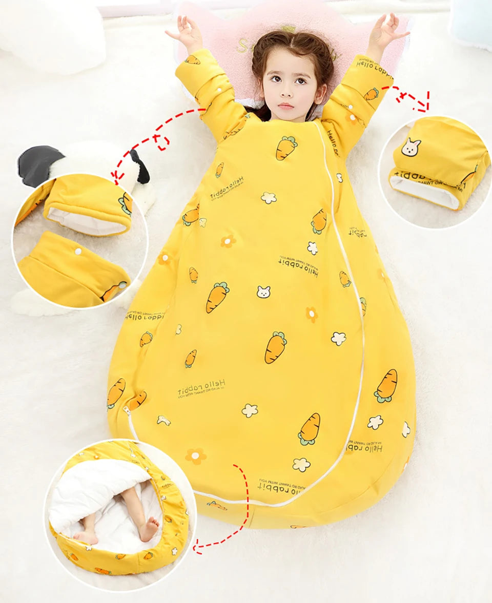 Baby Sleeping Bag Winter Thick Detachable Sleeves in USA