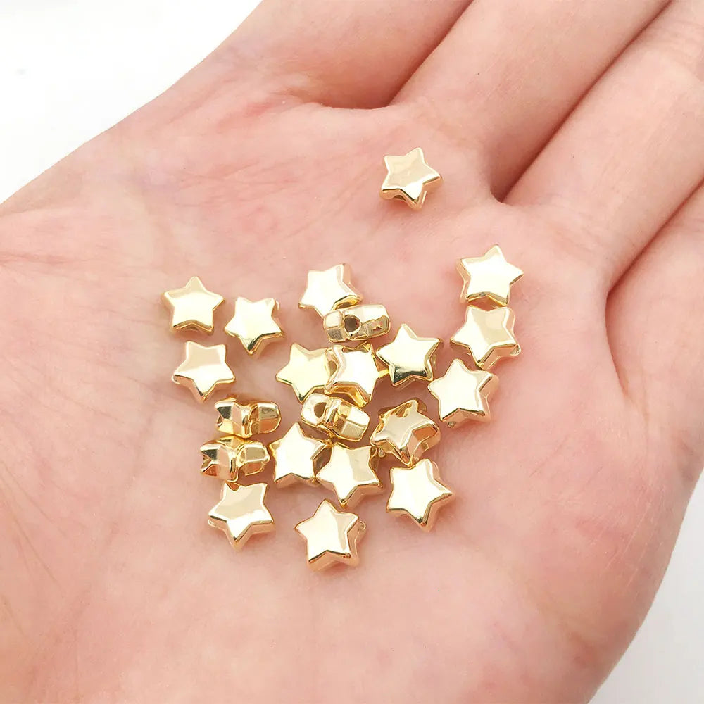 Golden Spacer Round Beads Star Heart Spacer in USA.