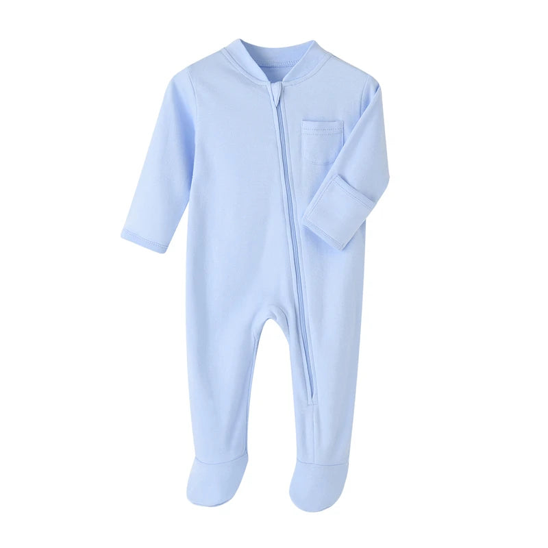 Cotton Newborn Baby Clothes Solid Color Jumpsuit in USA