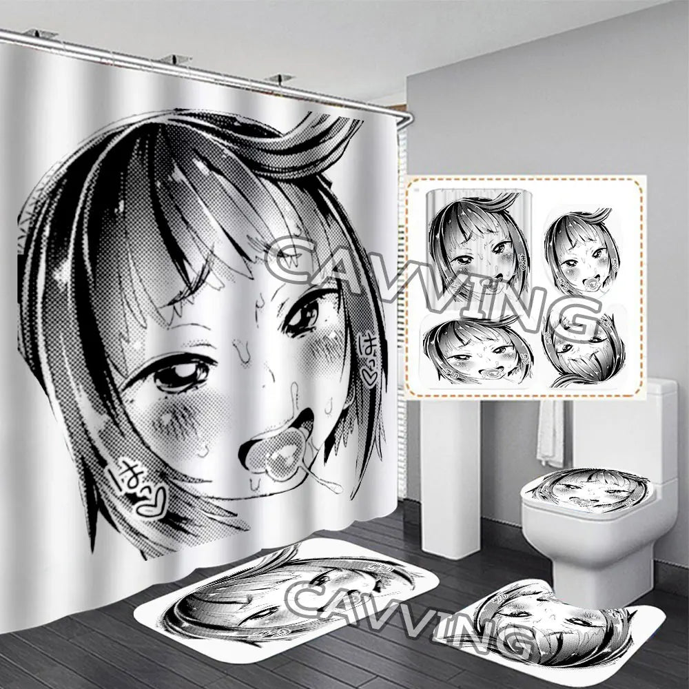 ROCK BAND 3D Shower Curtain Waterproof Bathroom Curtain in USA.