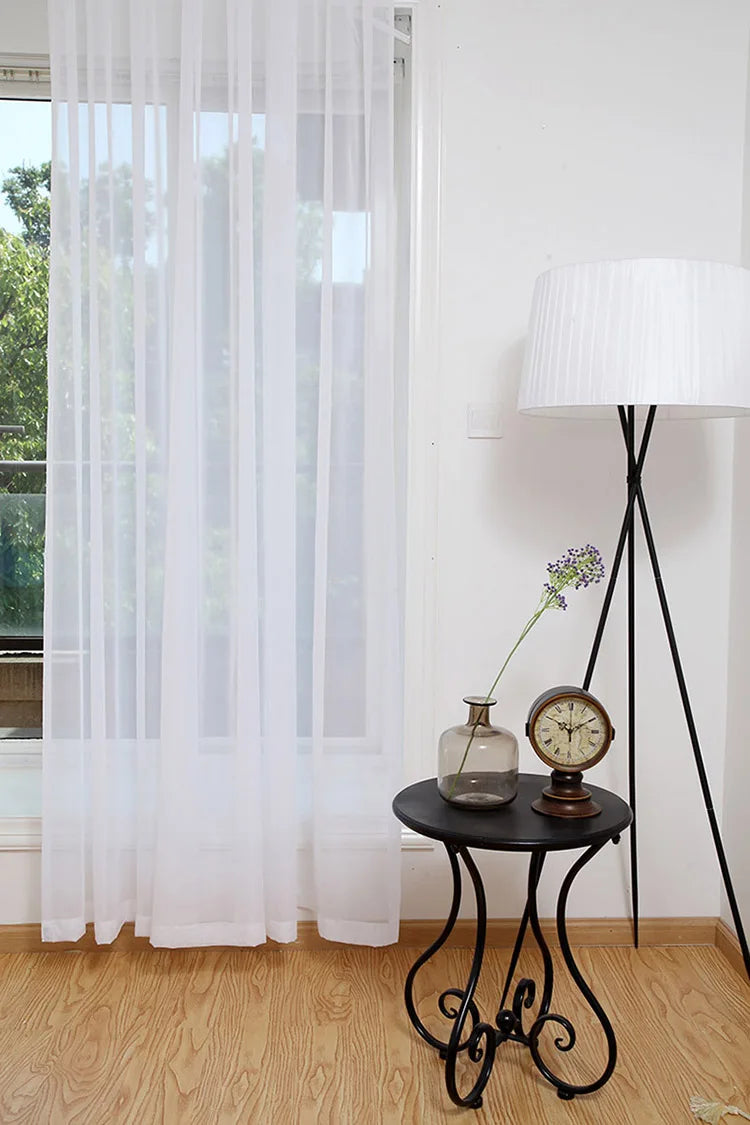 Mordern Simple Sheer Window Curtains Tulle Modern Voile Curtain IN USA.