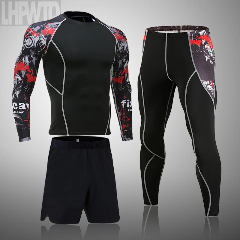 Men's Sports Suit MMA rashgard male Quick drying Sportswear in USA