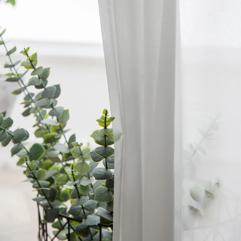 Super Soft Great Hand Feeling White Tulle Curtains in USA.