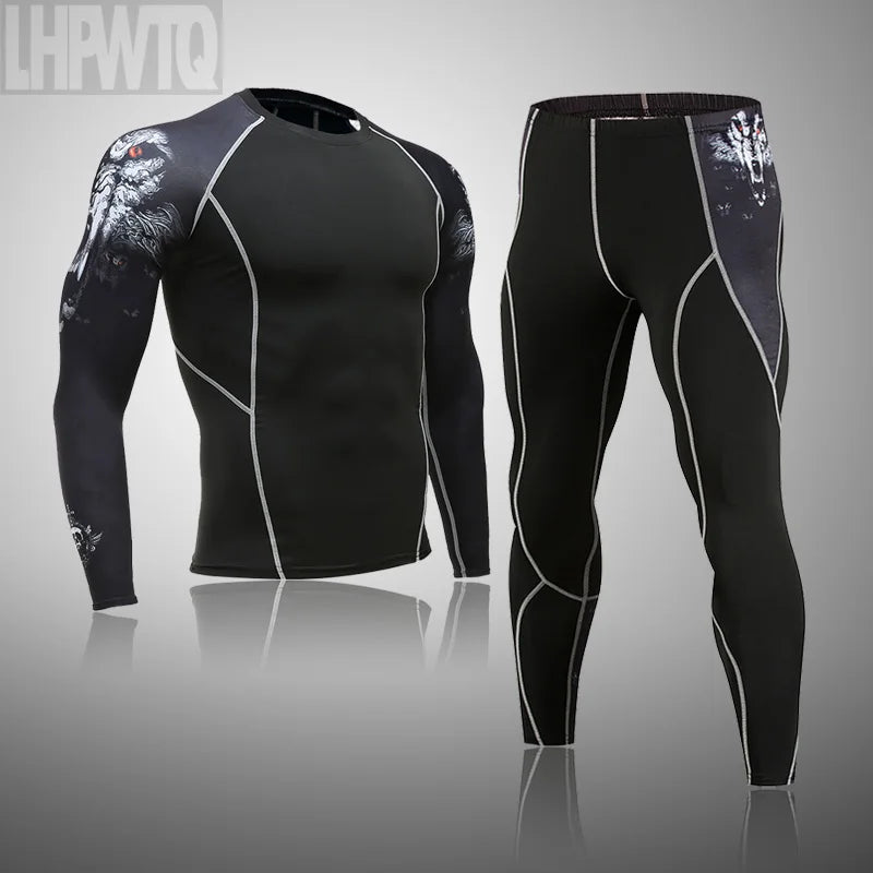 Men's Sports Suit MMA rashgard male Quick drying Sportswear in USA