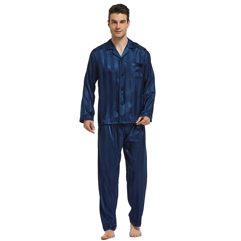 Tony&Candice Men's Satin Silk Pajama Set Men Pajamas Silk in USA