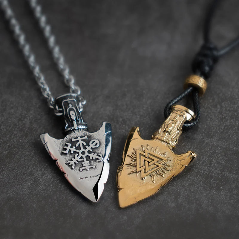 Nordic Viking valknut neckla men Gold Color in USA