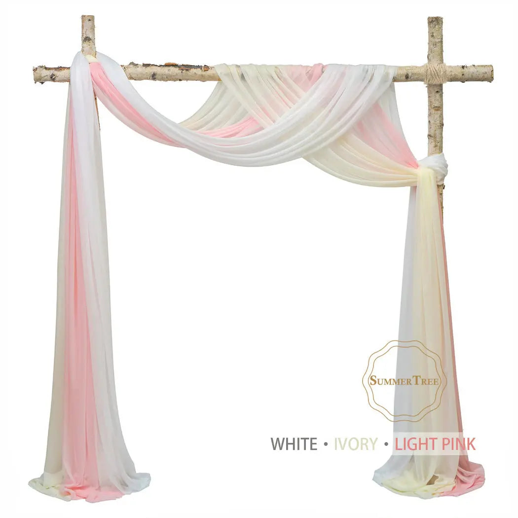 Meters Wedding Sheer Arch Decor Drapes Chiffon IN USA.