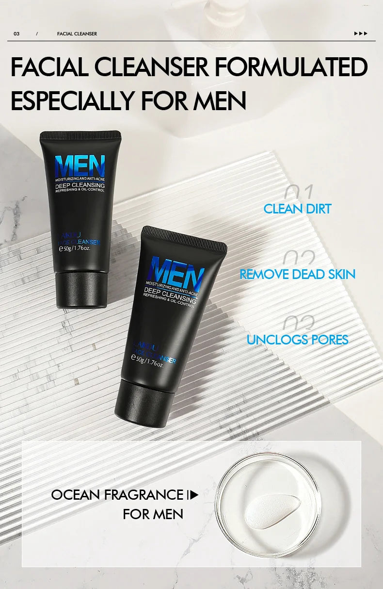 LAIKOU Men Facial Cleanser Face Washing Moisturizing in USA