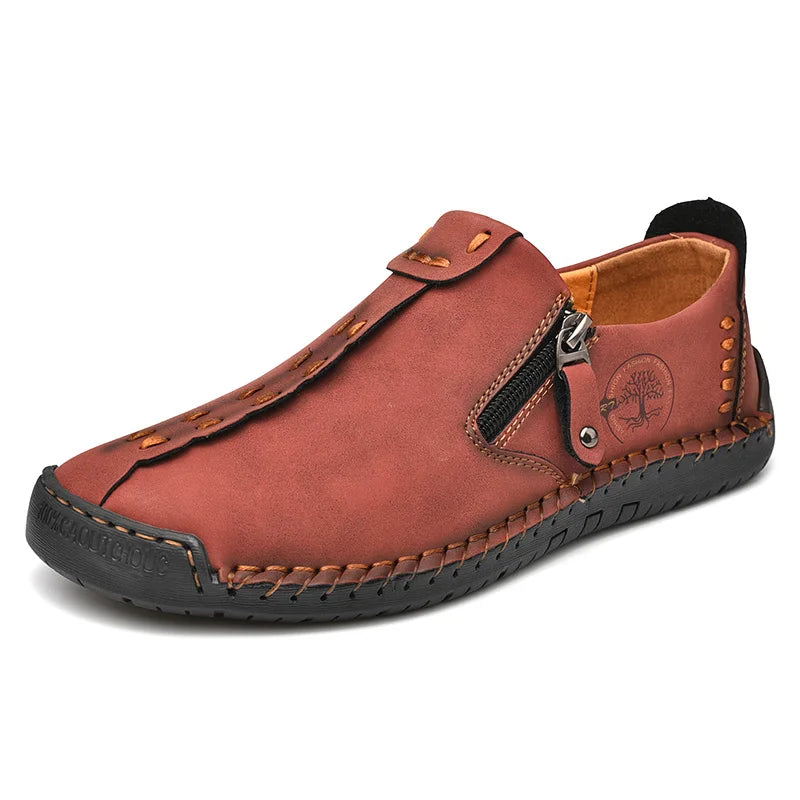 Handmade Leather Men Shoes Casual Slip On Loafers in USA