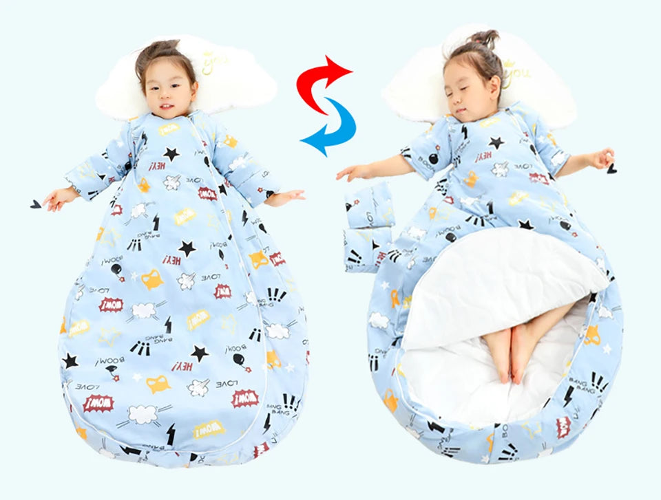 Baby Sleeping Bag Winter Thick Detachable Sleeves in USA