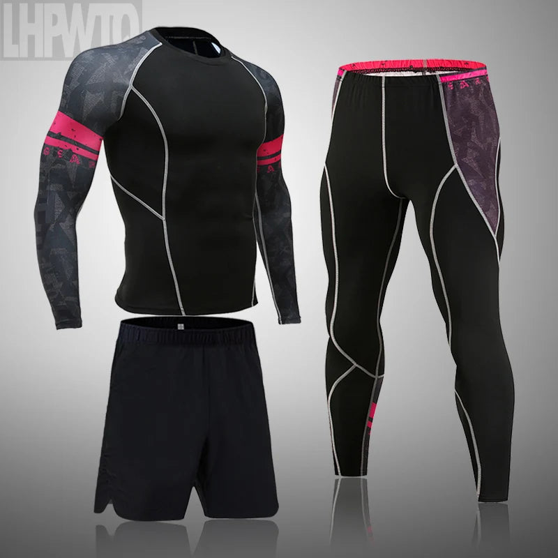 Men's Sports Suit MMA rashgard male Quick drying Sportswear in USA