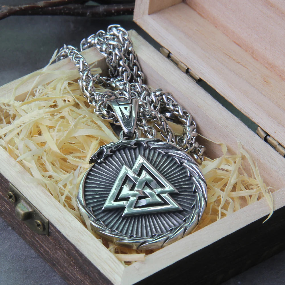 Never Fade Men Stainless steel Viking Self-devourer Ouroboros Valknut in USA