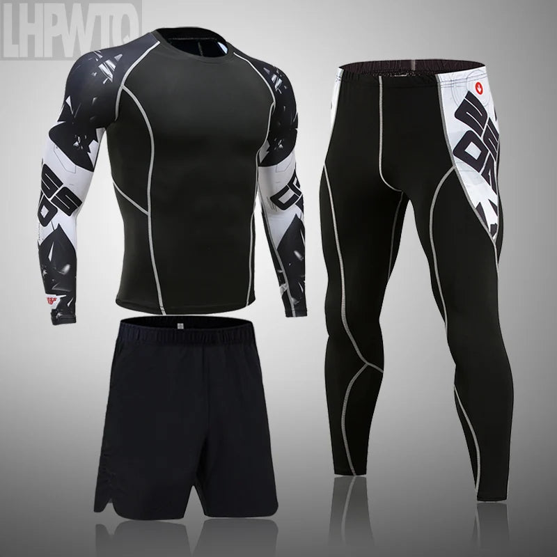 Men's Sports Suit MMA rashgard male Quick drying Sportswear in USA