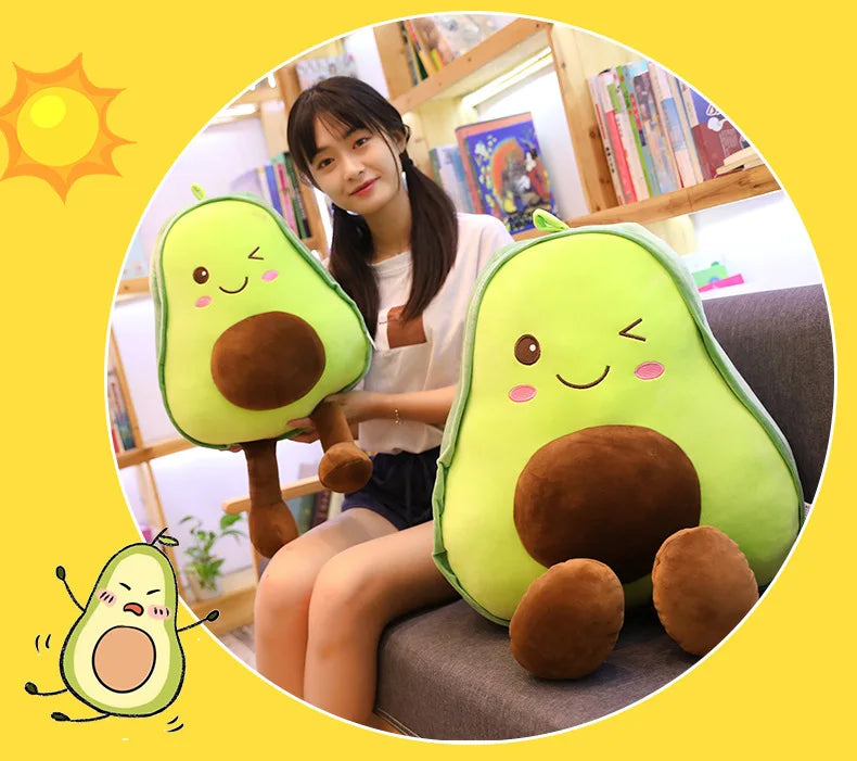 Cute Avocado Stuffed Plush Pillow Toys Kids Filled in USA