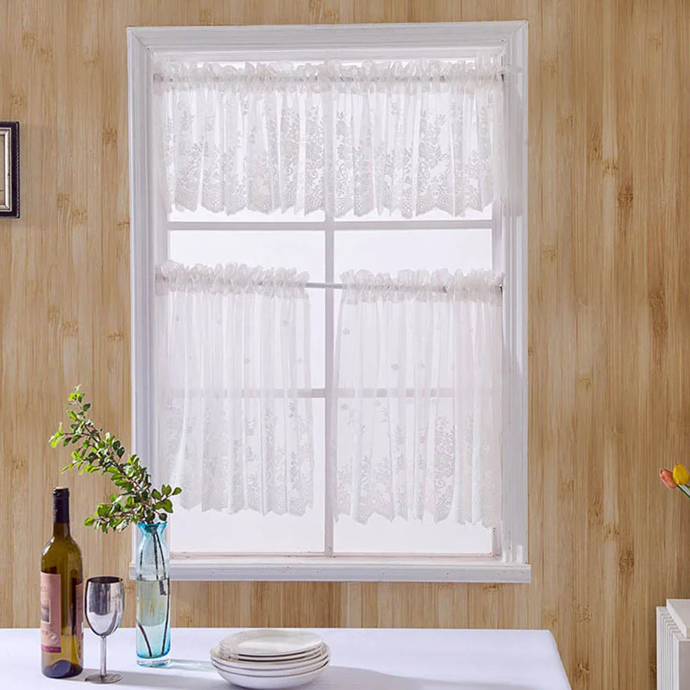 Modern Lace Jacquard Window Curtain Valance Lace in USA