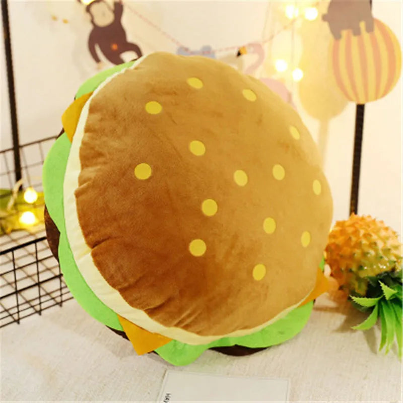 New creative burger plush toy soft padded in USA