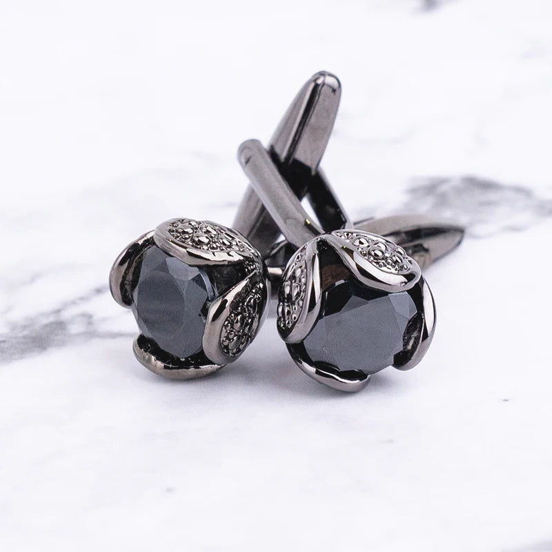 Novelty Luxury Rhinestone Cufflinks Men Brand High Quality Crystal in USA