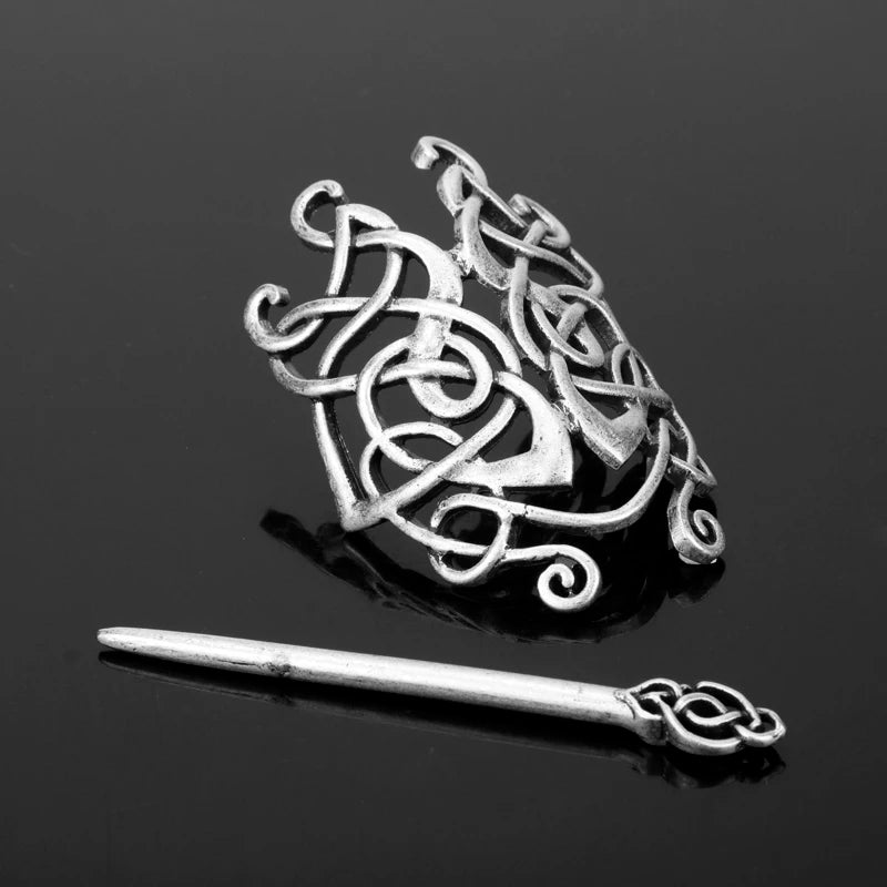 Viking Hairpin Celtics Knots Crown Vintage Metal Hair Stick Runes in USA