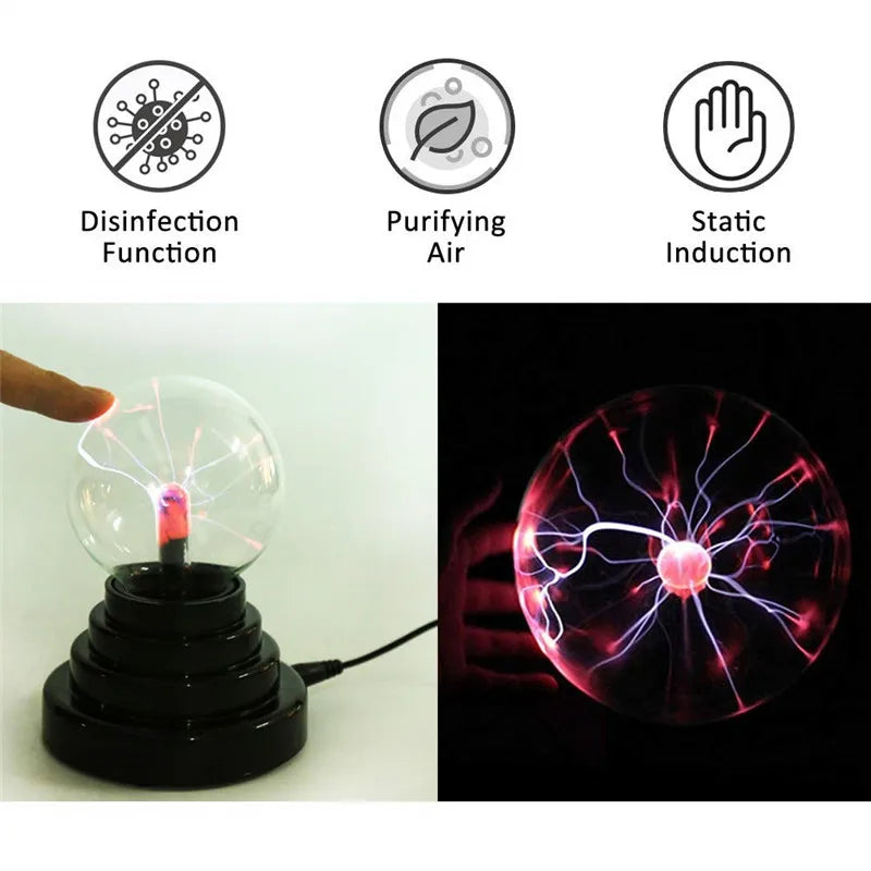 Novelty Magic Glass Plasma Ball Light USB Plug-in Only Touch in USA