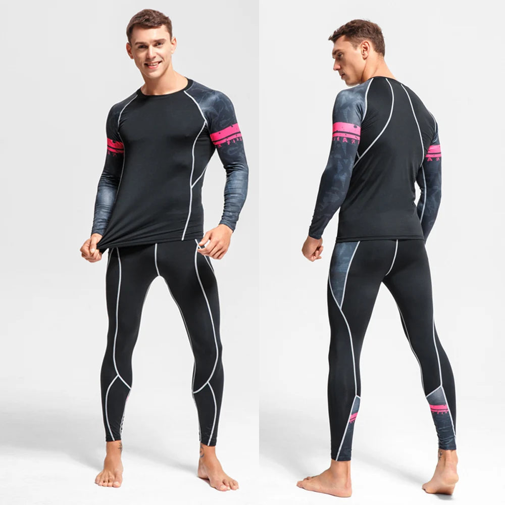 Men's Sports Suit MMA rashgard male Quick drying Sportswear in USA