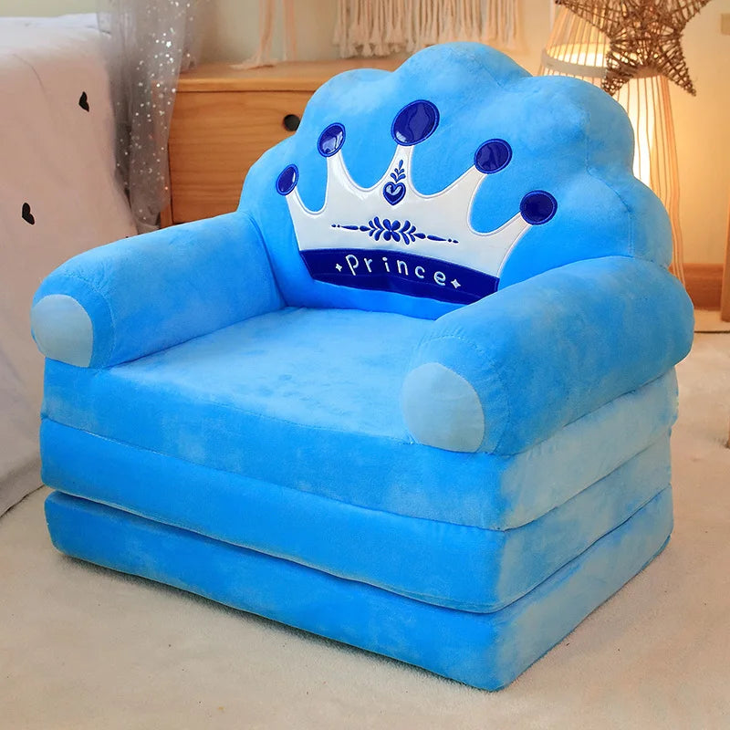 Support Seat Plush Soft Stuffed Animals Fold Sofa Infant Learning To S