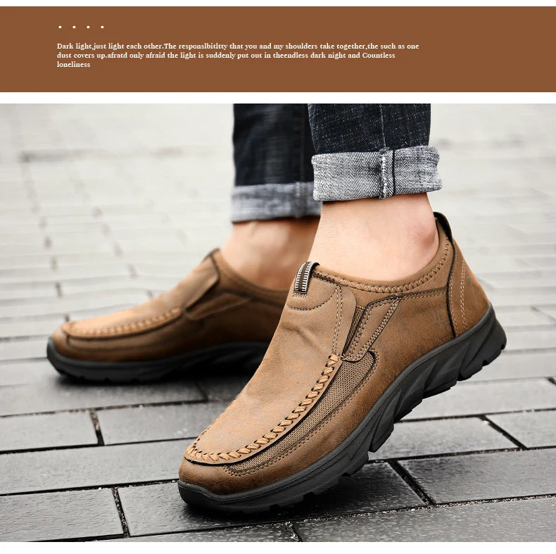 New Fashion Handmade Retro Leisure Loafers Men in USA