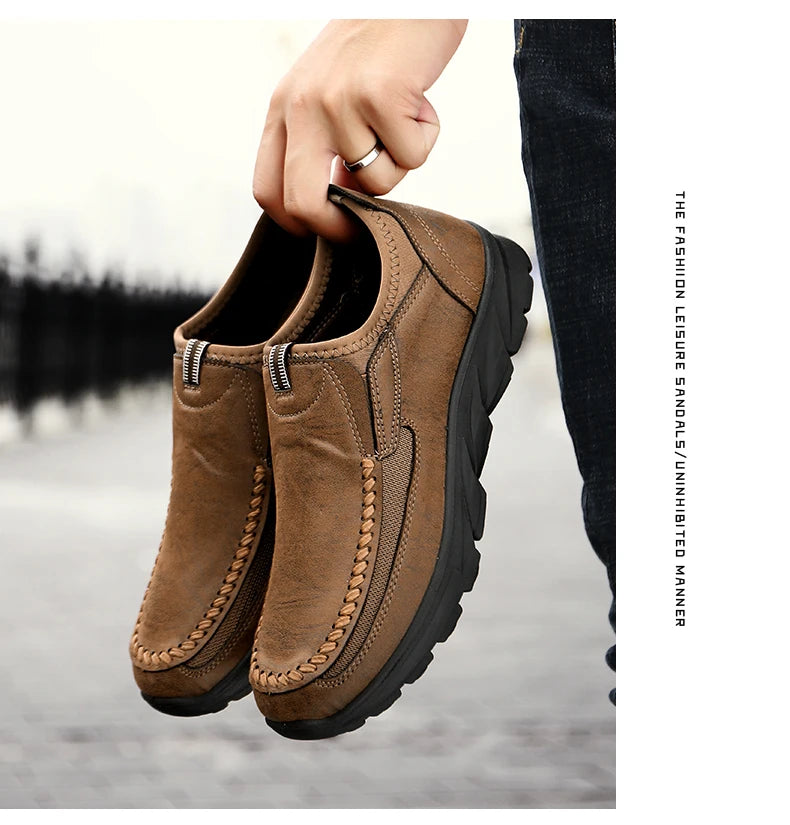 New Fashion Handmade Retro Leisure Loafers Men in USA