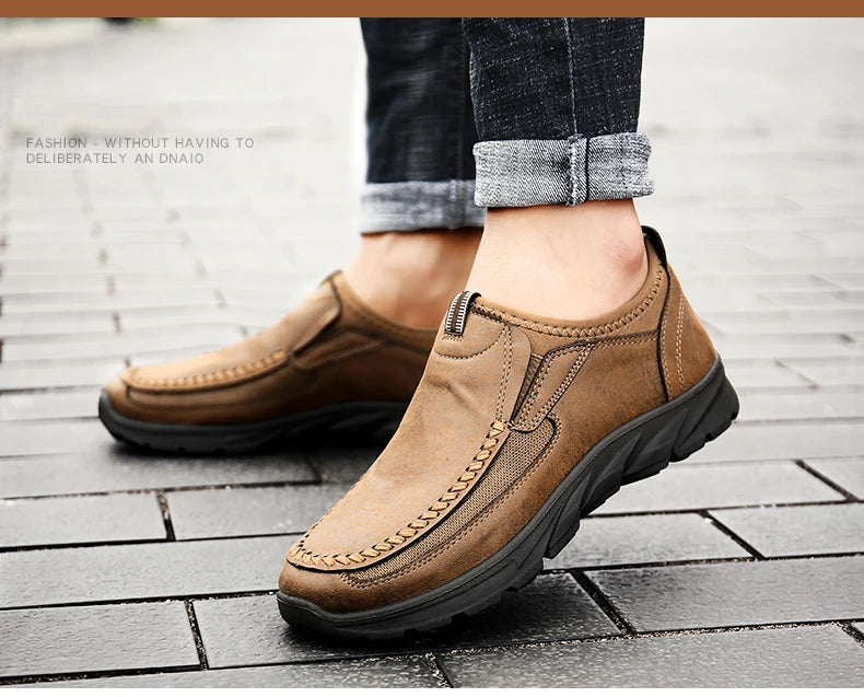 New Fashion Handmade Retro Leisure Loafers Men in USA