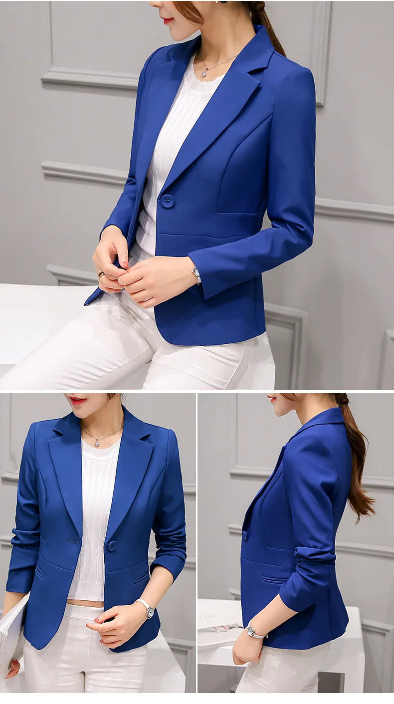 Black Women Blazer Formal Slim Blazers Lady Office Work in USA