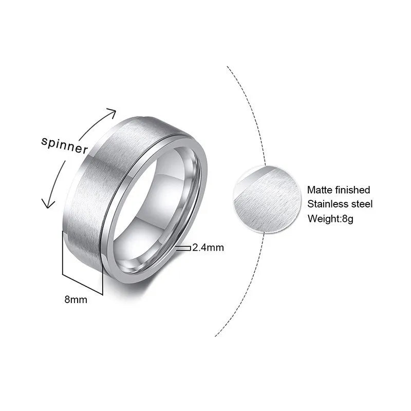 Spinner Ring Men Stress Release Accessory Classic in USA