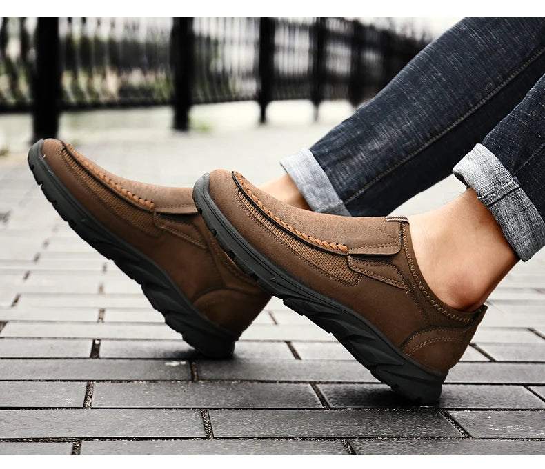 New Fashion Handmade Retro Leisure Loafers Men in USA