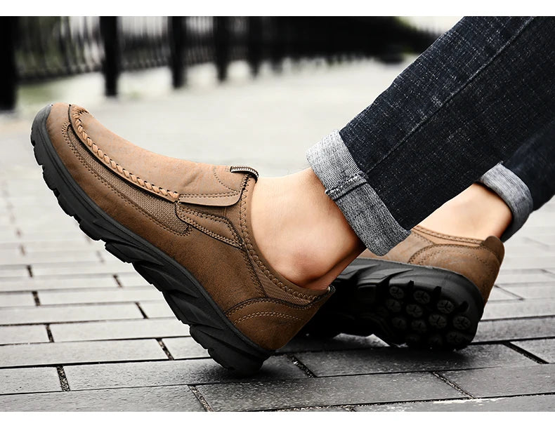 New Fashion Handmade Retro Leisure Loafers Men in USA