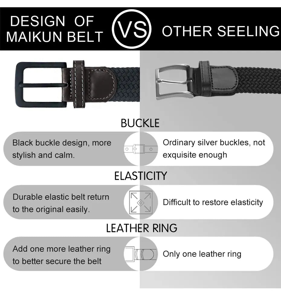 MaiKun Canvas Belts Men Fashion Metal Pin Buckle Military in USA