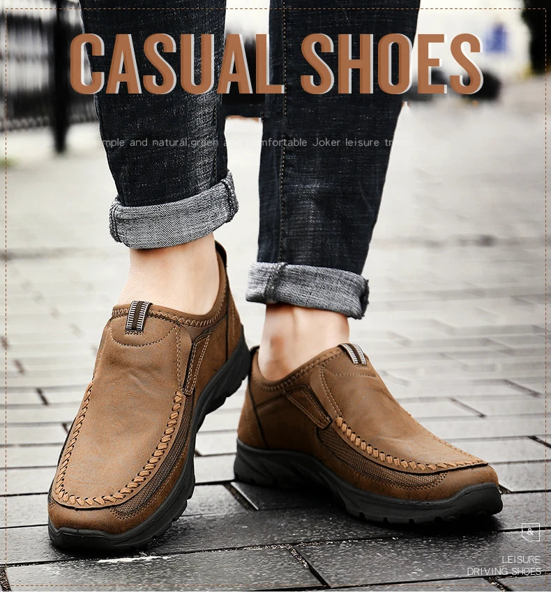 New Fashion Handmade Retro Leisure Loafers Men in USA