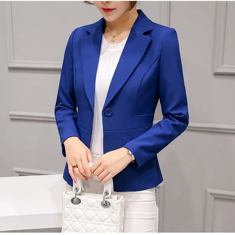 Black Women Blazer Formal Slim Blazers Lady Office Work in USA