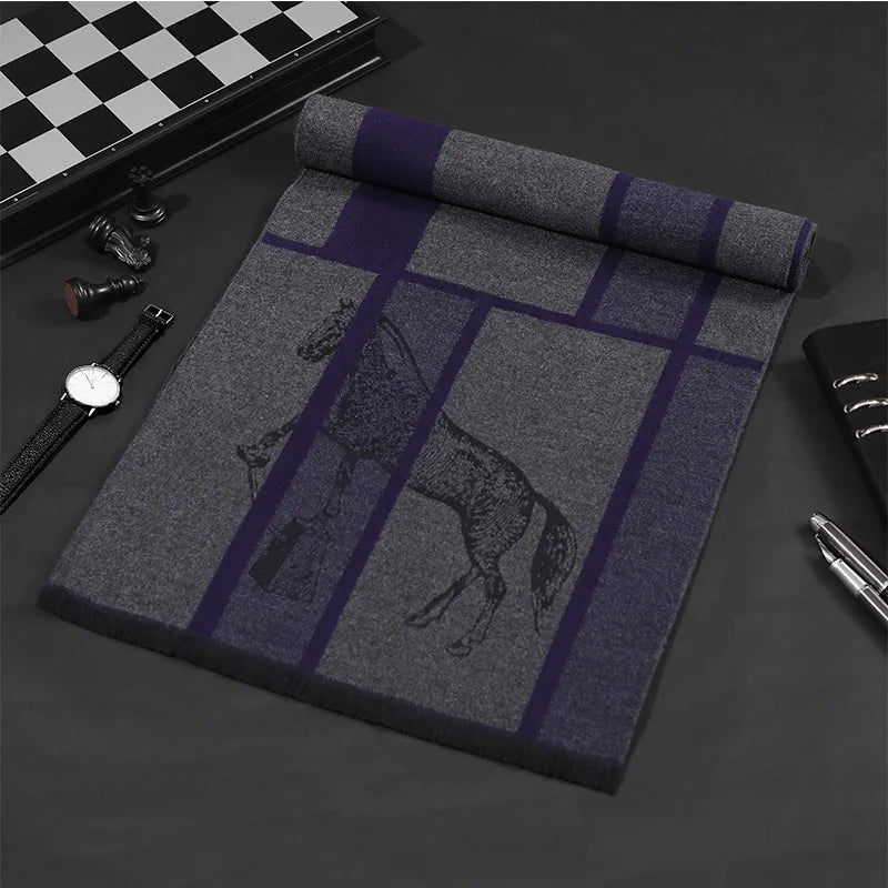 Classic Brand Scarf Men High Quality Cashmere Winter Warm in USA