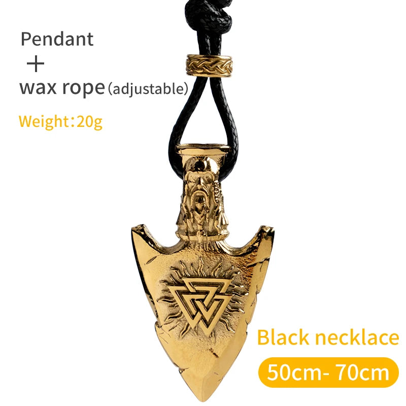 Nordic Viking valknut neckla men Gold Color in USA