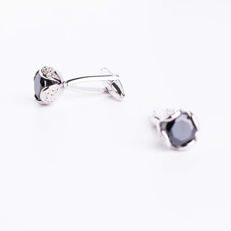 Novelty Luxury Rhinestone Cufflinks Men Brand High Quality Crystal in USA