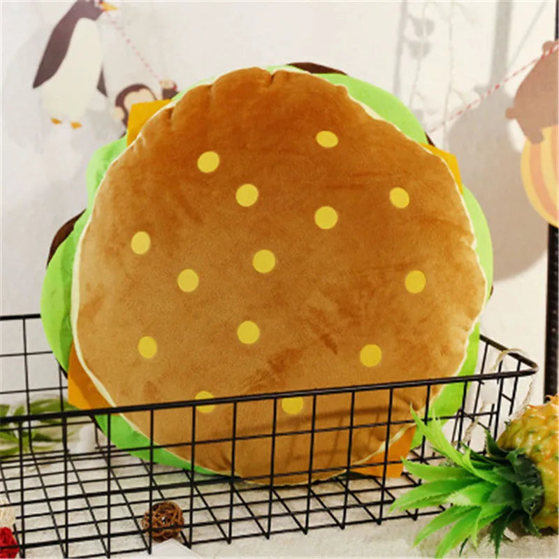 New creative burger plush toy soft padded in USA