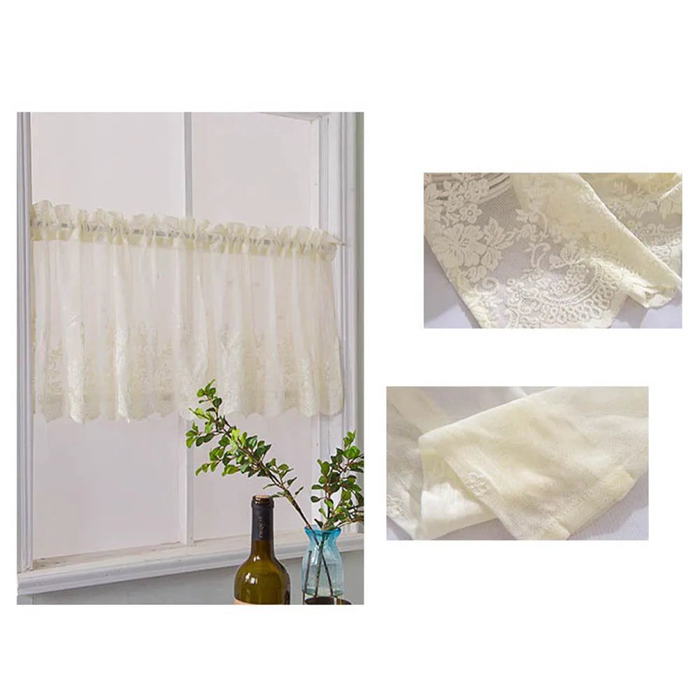 Modern Lace Jacquard Window Curtain Valance Lace in USA