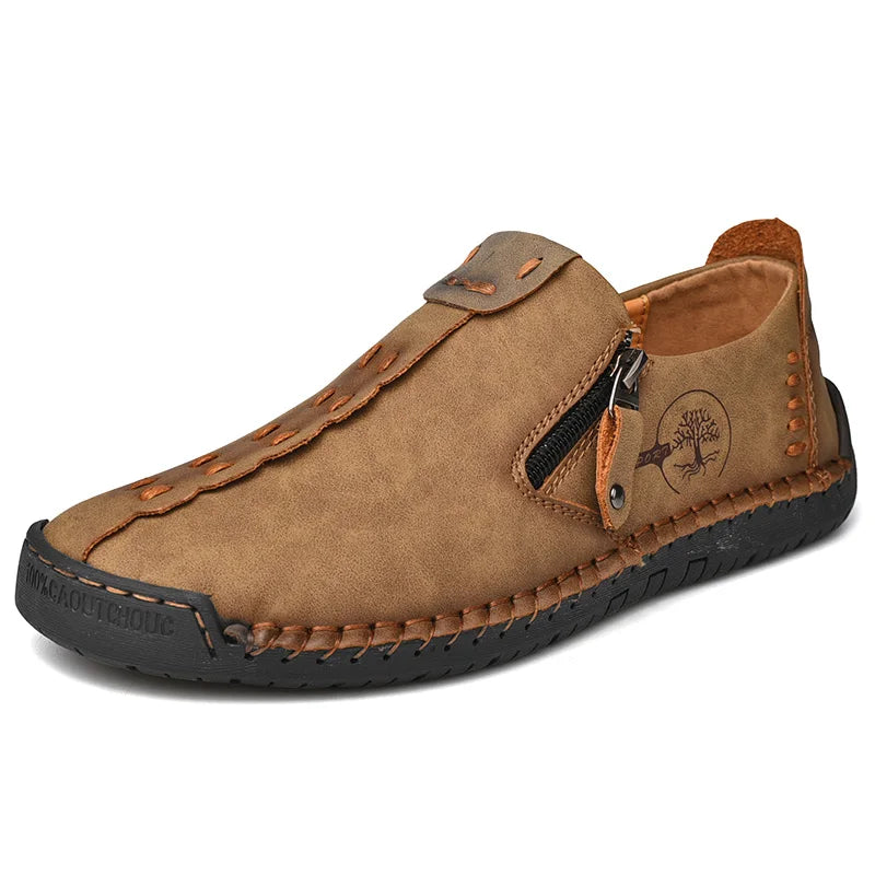 Handmade Leather Men Shoes Casual Slip On Loafers in USA