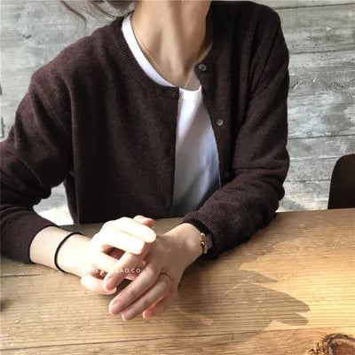 Cashmere Sweater Cardigan Women Single Breasted in USA