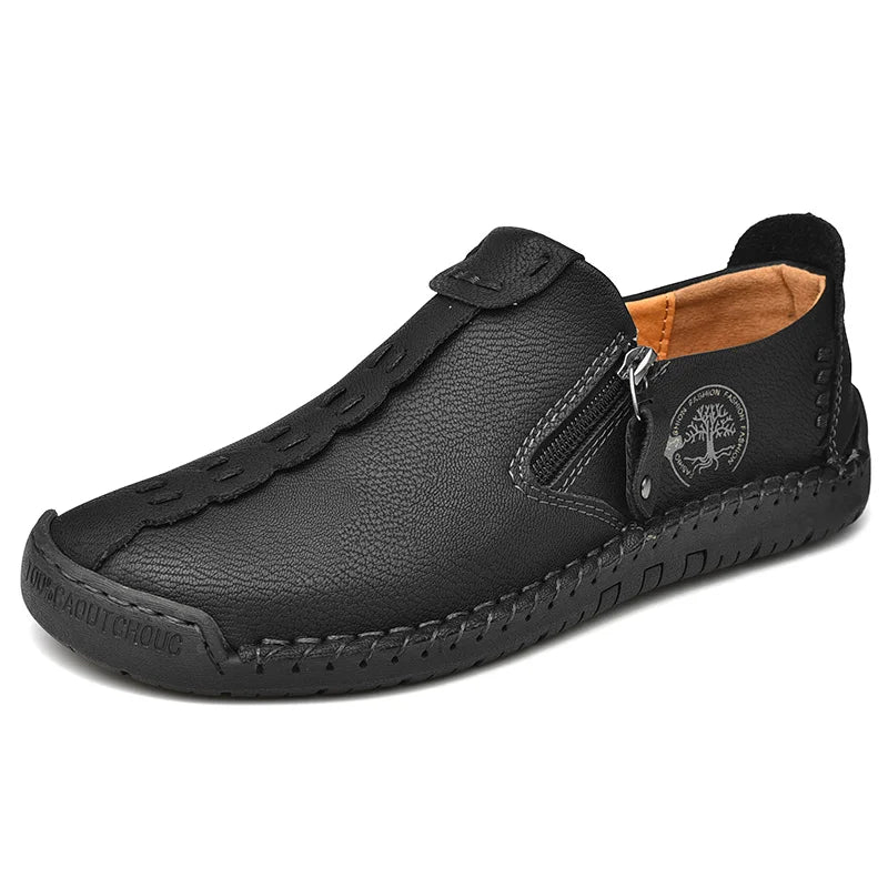 Handmade Leather Men Shoes Casual Slip On Loafers in USA