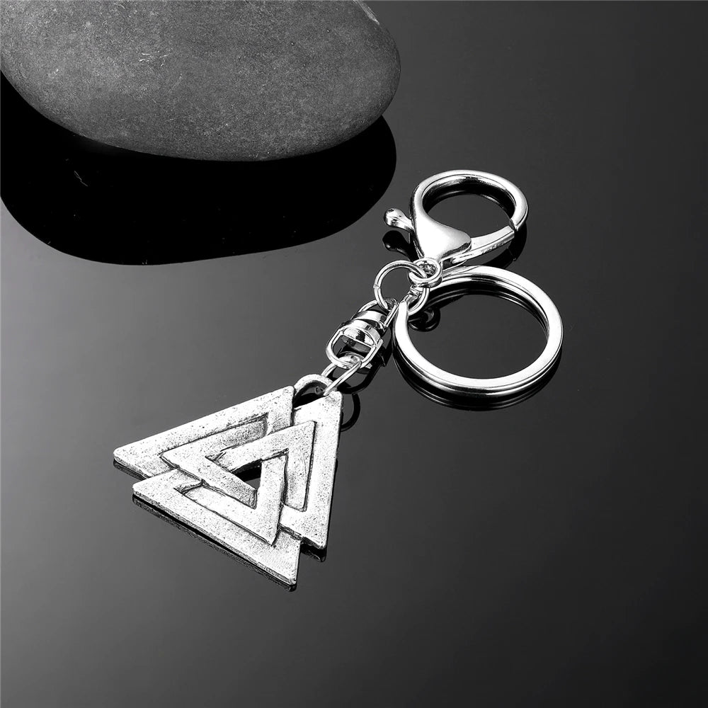 Viking Runes Valknut Pendant Mens Slavic Stainless Steel Necklaces in USA