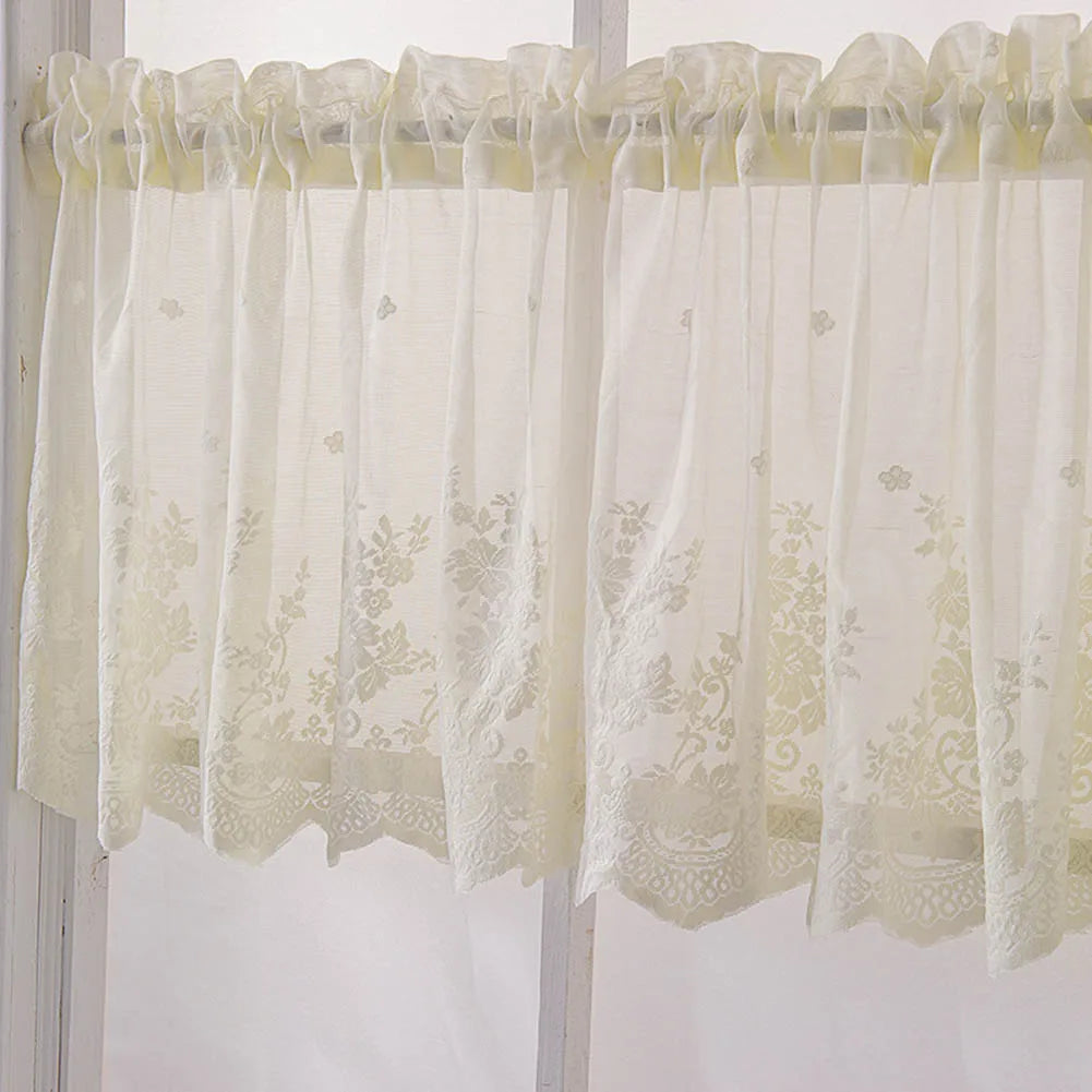 Modern Lace Jacquard Window Curtain Valance Lace in USA