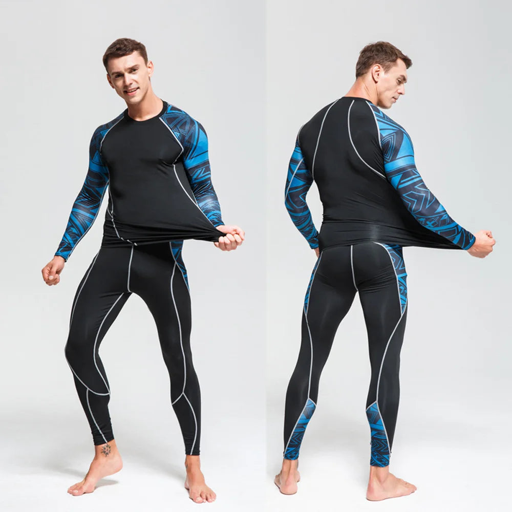 Men's Sports Suit MMA rashgard male Quick drying Sportswear in USA