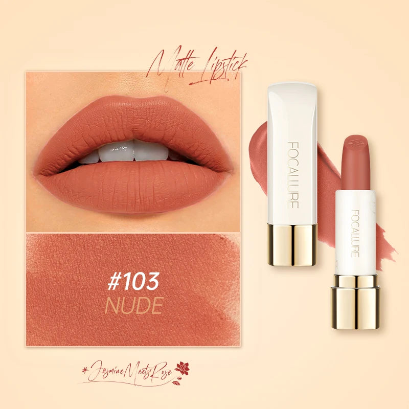 FOCALLURE Natural Matte Lipstick Waterproof Long-lasting in USA