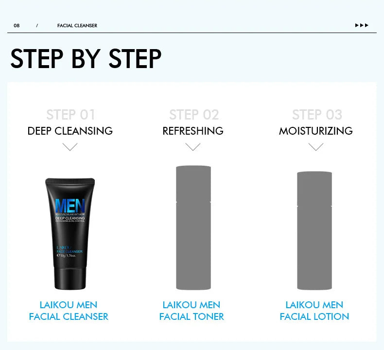 LAIKOU Men Facial Cleanser Face Washing Moisturizing in USA